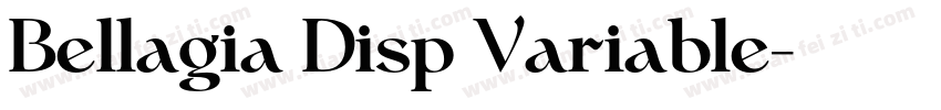 Bellagia Disp Variable字体转换